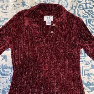 Armani exchange medium top burnout velvet